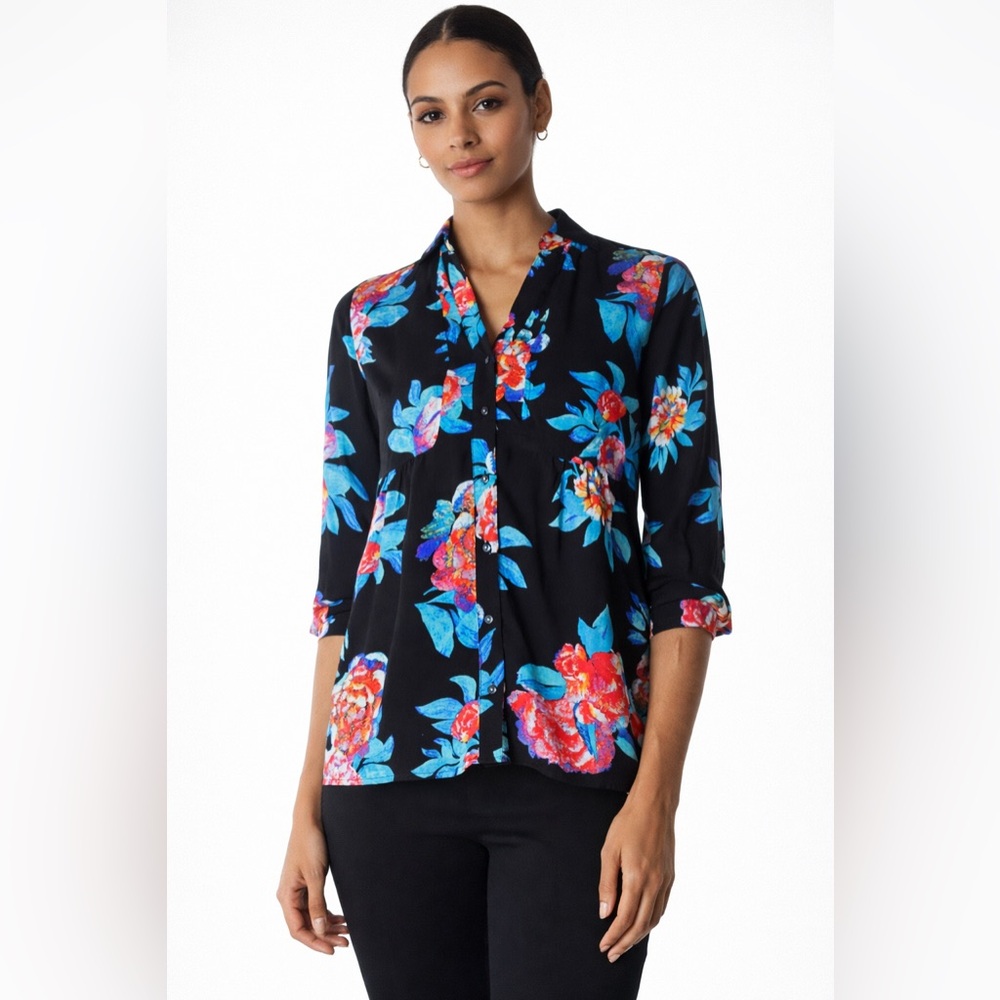 Maeve by Anthropologie Woodland Walk Floral Blouse Size 6